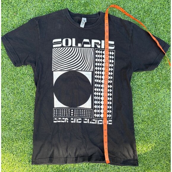 Vintage Solaris Beer & Blending Graphic T-Shirt Black S - Picture 5 of 5